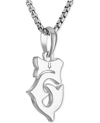 Bulova Marc Anthony Men's Black Diamond Number Pendant Necklace ( ct. t.w.) in Sterling Silver-Plate, 24" + 2" extender