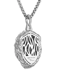 Bulova Marc Anthony Men's Diamond Lion Pendant Necklace (1/5 ct. t.w.) in Sterling Silver-Plate, 24" + 2" extender, BVP1072-WSSC4