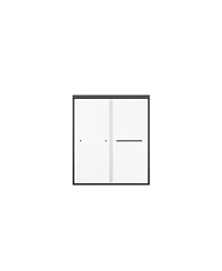 Streamdale Furniture Semi-Frameless Double Bypass Sliding Shower Door with Tempered Glass