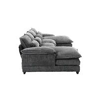 Streamdale Modern Large chenille Fabric U-Shape Sectional Sofa