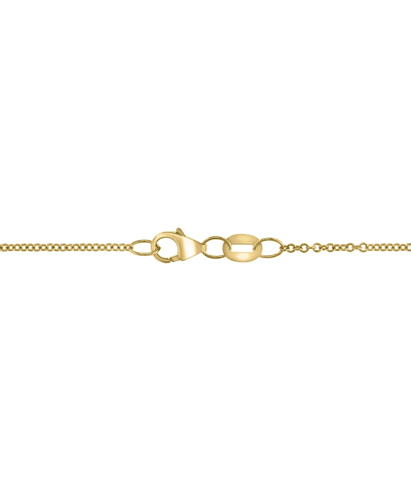 Effy Diamond Round and Baguette Crossover 18" Pendant Necklace (3/4 ct. t.w.) in 14k Gold