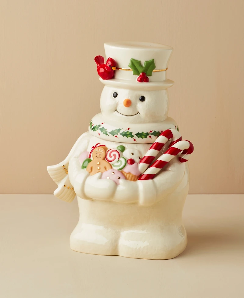 Lenox Happy Hollydays Snowman Cookie Jar