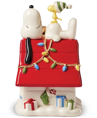 Lenox Snoopy & Woodstock Figural Covered Candy Jar