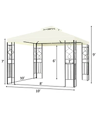 Vebreda 2 Tiers 10 x 10 Feet Patio Gazebo Canopy Tent