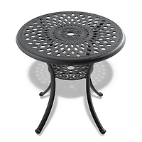Streamdale 30.71" Cast Aluminum Patio Table with Umbrella Hole