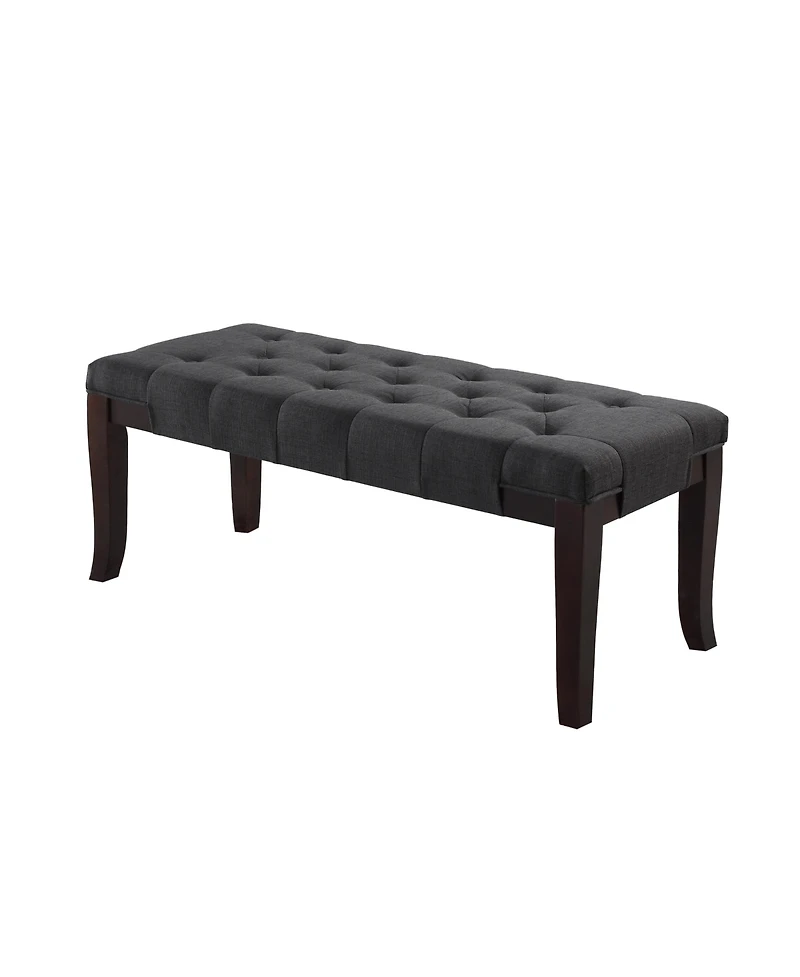 Streamdale Tufted Bench, Fabric, Gray