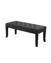 Streamdale Tufted Bench, Fabric, Gray