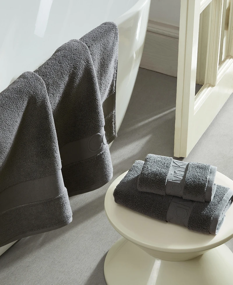 Calvin Klein Iconic Cotton Terry 3 Piece Bath Towel Set