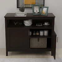 Streamdale Kitchen Storage Sideboard And Buffet Server Cabinet-Brown