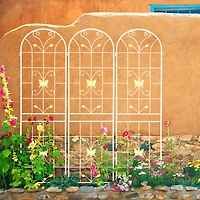 Streamdale 2 Pack 86.7" Rustproof Metal Garden Trellis for Climbing Plants
