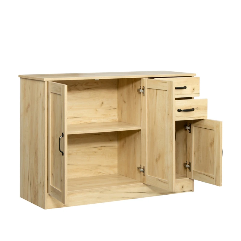 Streamdale Furniture Modern Wood Buffet Sideboard With 2 Doors 1 Storage And 2 Drawers - Entryway Serving Storage