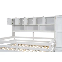 Streamdale Wooden Loft Bed with Storage and Desk