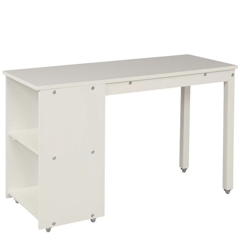 Streamdale Low Study Twin Loft Bed With Cabinet And Rolling Portable Desk
