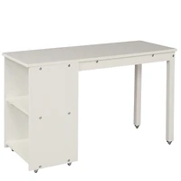Streamdale Low Study Twin Loft Bed With Cabinet And Rolling Portable Desk