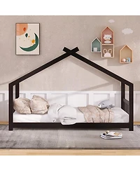 Streamdale Twin Size House Bed Wood Bed