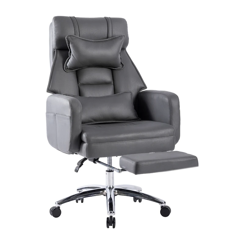 Streamdale Ergonomic Swivel Chair with Lumbar Support and Footrest