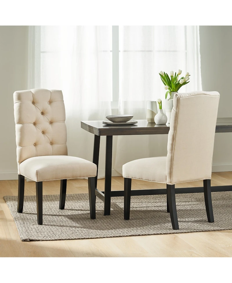 Classic Tufted Parsons Dining Chair Set of 2 with Modern Style