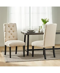 Classic Tufted Parsons Dining Chair Set of 2 with Modern Style