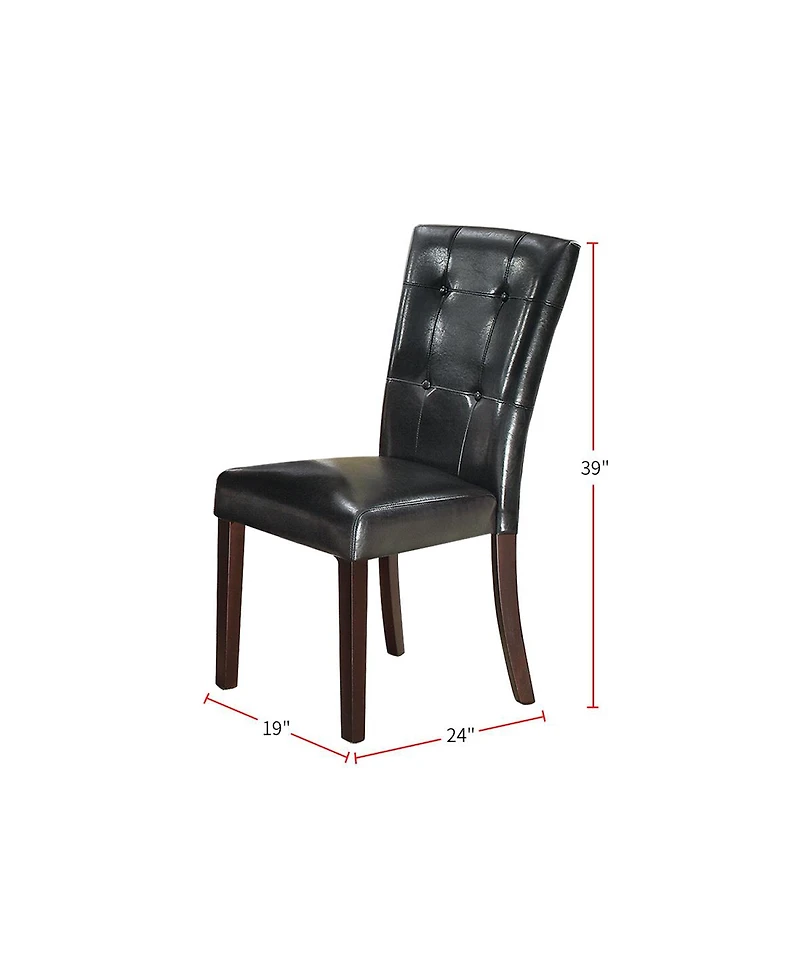 Streamdale Leather Upholstered Dining Chair, Black(Set Of 2)