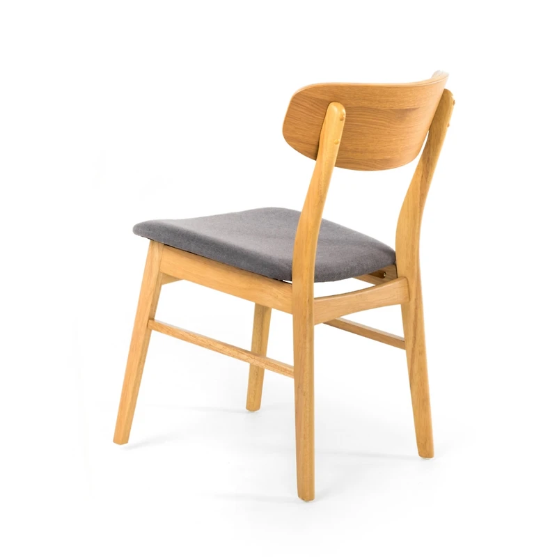 Streamdale Elegant and Comfy Dining Chairs 2 Fabric Rubberwood