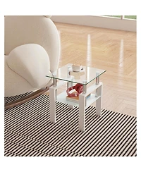 Streamdale Furniture Modern Tempered Glass Coffee Table