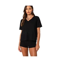Edikted Loose fit V neck T shirt