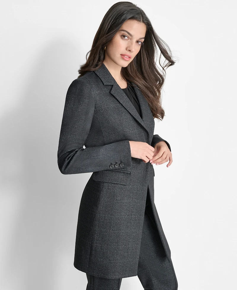 Dkny Women's One-Button Long Blazer