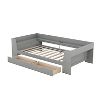 Streamdale Twin Daybed with Storage and Charging Station, White
