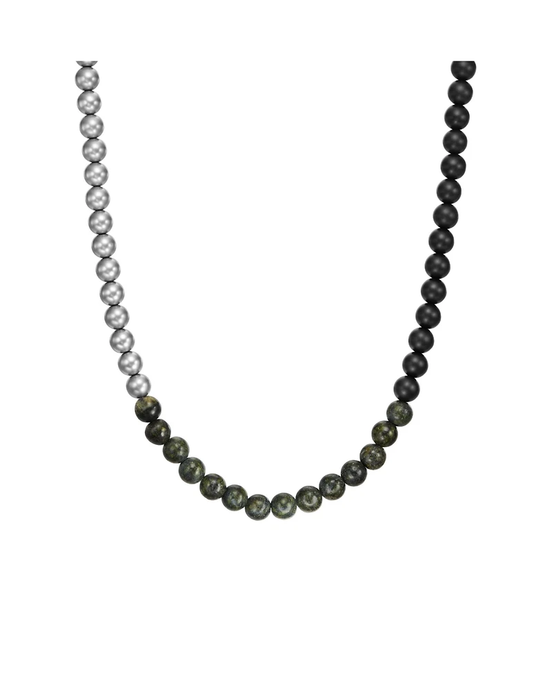 Armani Exchange Men's Armani Exchange Green Serpentine Beaded Necklace
