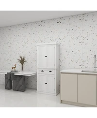 Streamdale Furniture Four Doors And A Drawer Cabinet Ordinary Slotted Models