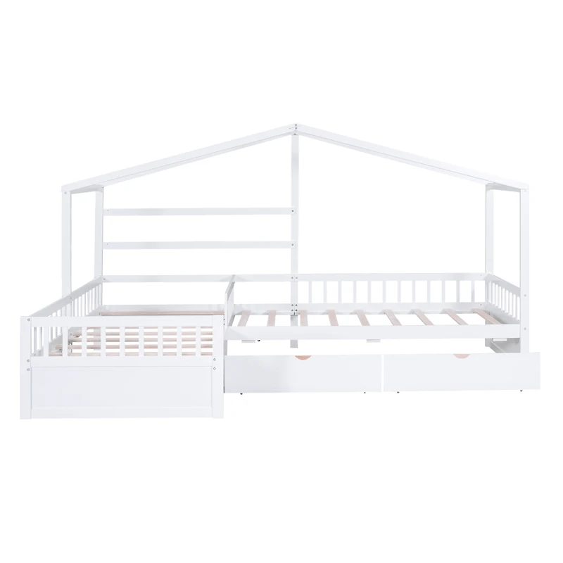 Streamdale Twin House Platform Bed With Three Storage Drawers