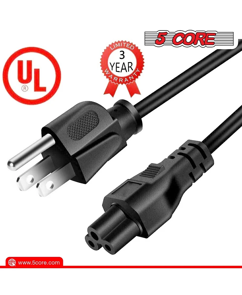 5 Core Ac Power Cord 10Ft 3 Prong Extension Adapter 16AWG 125V 13A Us Polarized Male- Female - 2PCS