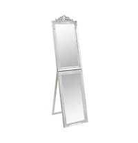 vidaXL Free-Standing Mirror Silver 15.7"x63"