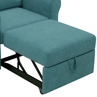 Streamdale Modern Teal 3-In-1 Sleeper Chair Bed