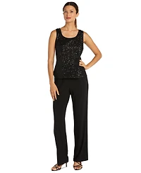 R & M Richards Women's Sequined Jacket, Top Pants