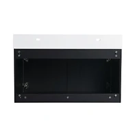 Modern Ergonomic Bathroom Vanity with Soft-Closing Doors and Durable Resin Sink