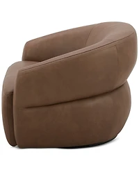 Nicolls Leather Swivel Chair, Created for Macy's