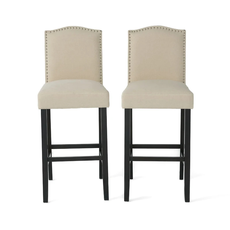 Streamdale Christopher Knight Home Auburn Bonded Leather Barstools (Set Of 2)