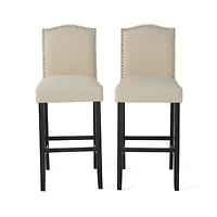 Streamdale Christopher Knight Home Auburn Bonded Leather Barstools (Set Of 2)
