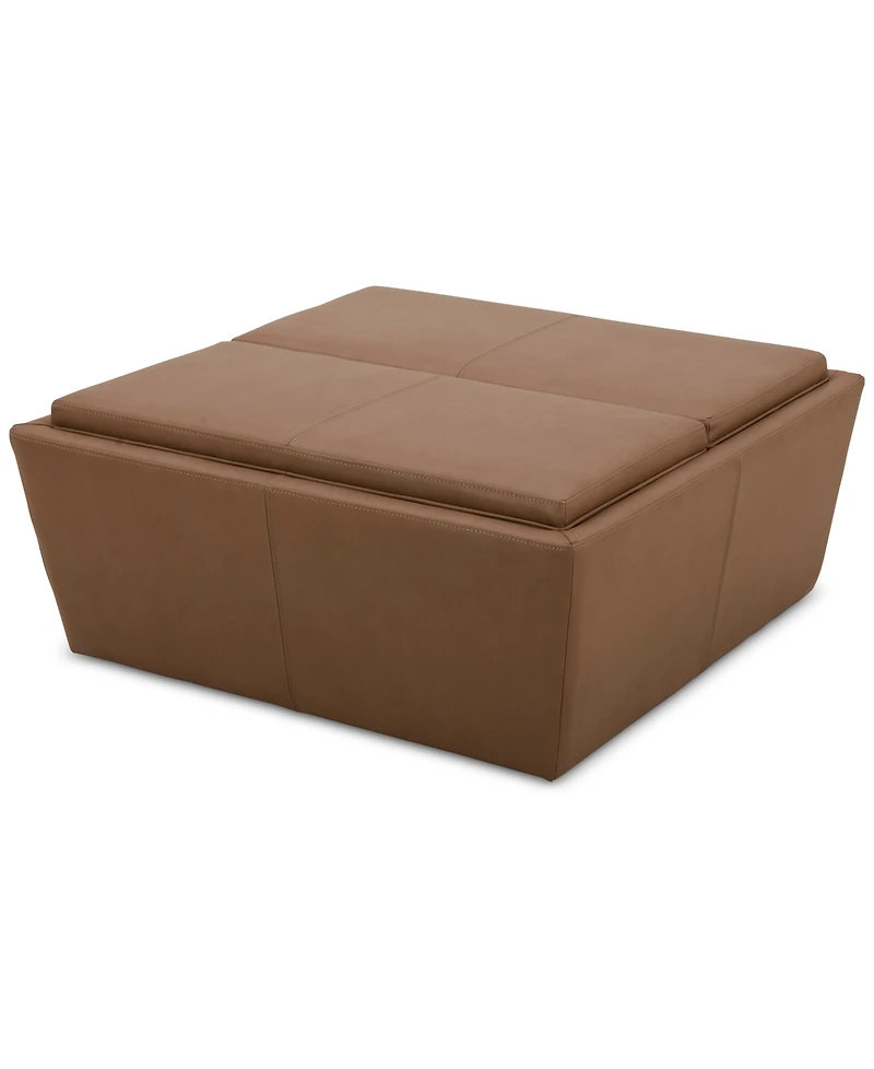 Stolly Leather Storage Ottoman, Created for Macy's
