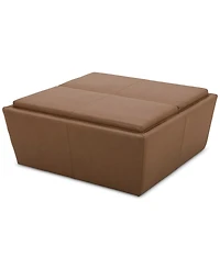 Stolly Leather Storage Ottoman, Created for Macy's