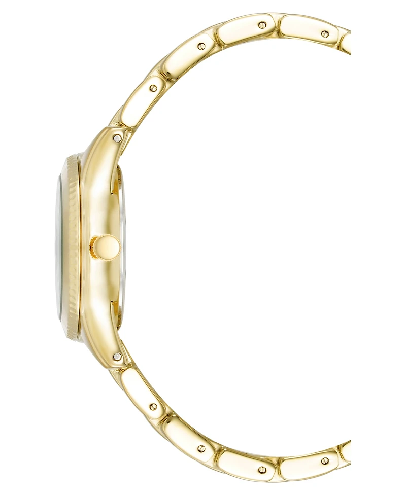 Anne Klein Women's Quartz Minimalist Contemporary Gold-Tone Alloy Metal Watch, 32mm