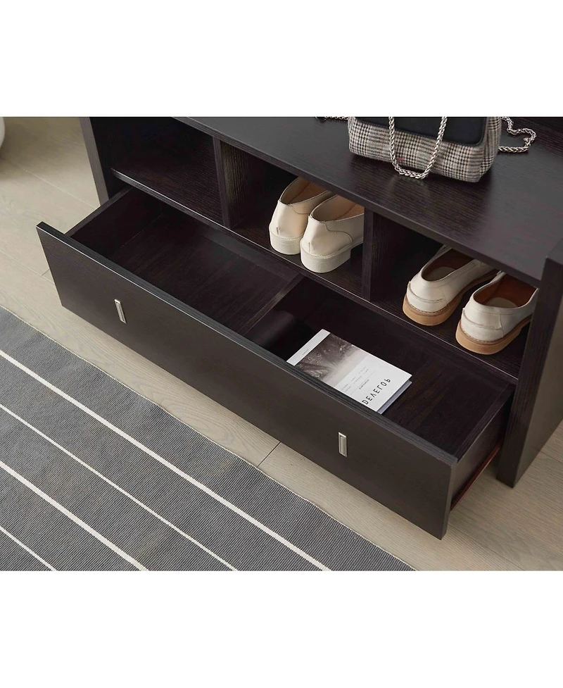 Simplie Fun Shoe Bench Red Cocoa