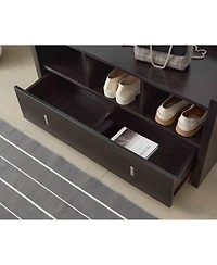 Simplie Fun Shoe Bench Red Cocoa