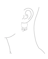 Bling Jewelry Blue Ribbon Horse Riding Boot Horseshoe Dangle Multi Charms Cowgirl Equine Gift Equestrian Big Dangling Horse Hoop Earrings Sterling Sil