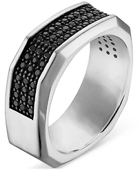 Bulova Marc Anthony Men's Black Diamond Octagon Cluster Ring (3/4 ct. t.w.) in Sterling Silver-Plate, BVR1031-wsaa