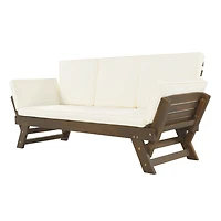 Streamdale Adjustable Patio Daybed Sofa with Gray Cushions