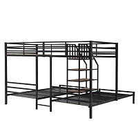 Streamdale Triple Bunk Bed w/ Staircase & Storage