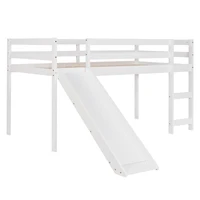 Streamdale Loft Bed With Slide, Multifunctional Design, Twin
