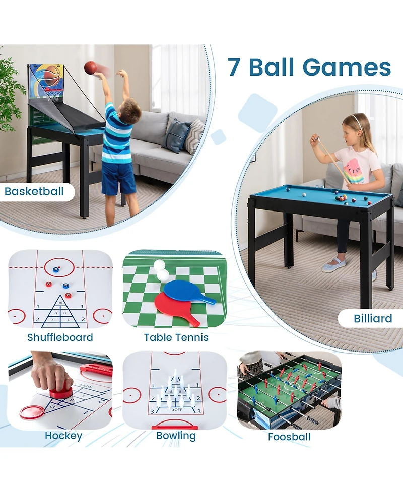 Sugift 14-in-1 Combo Game Table Set Multi Game Table with Foosball